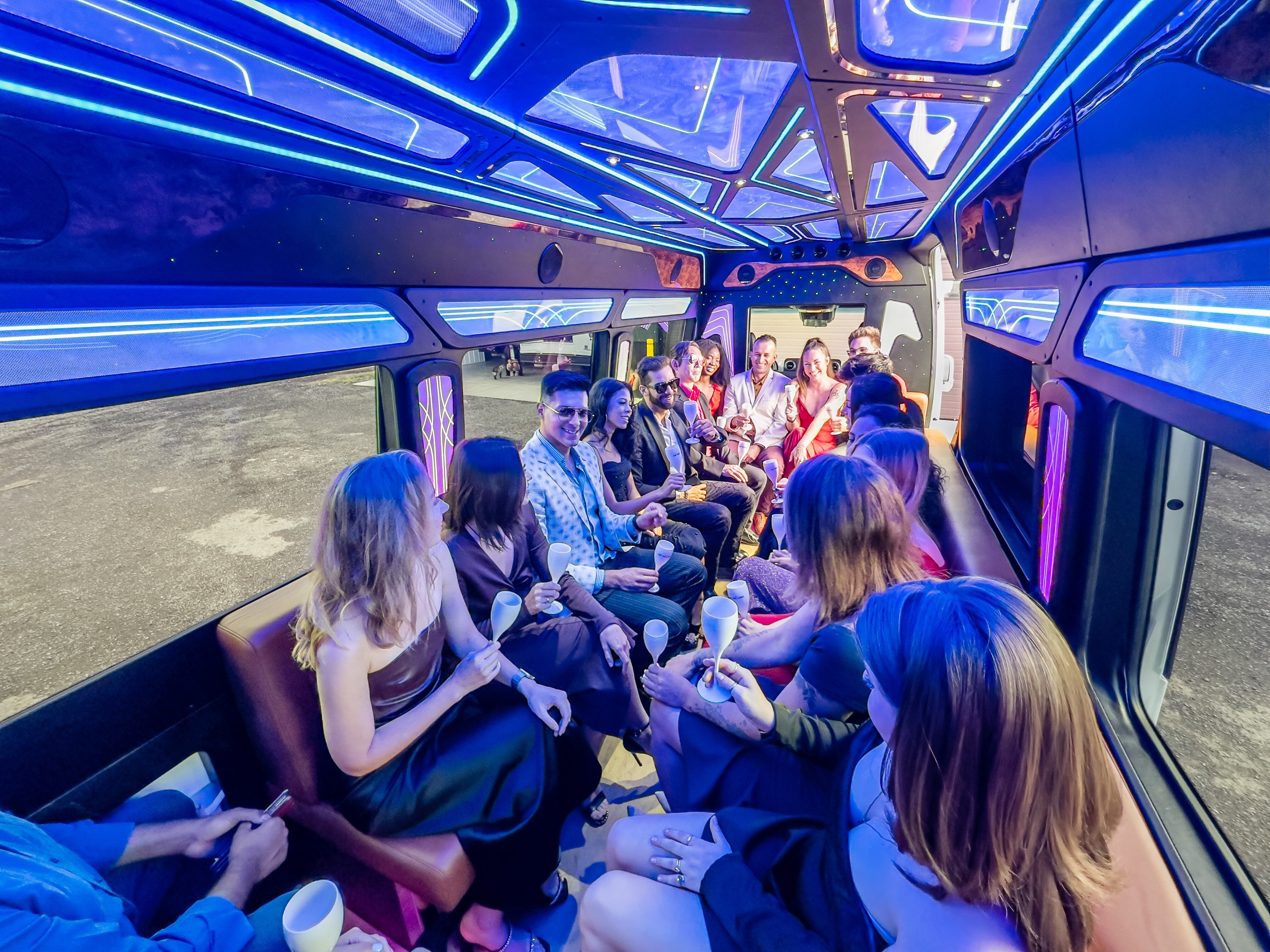 Mercedes Party Bus Half Full