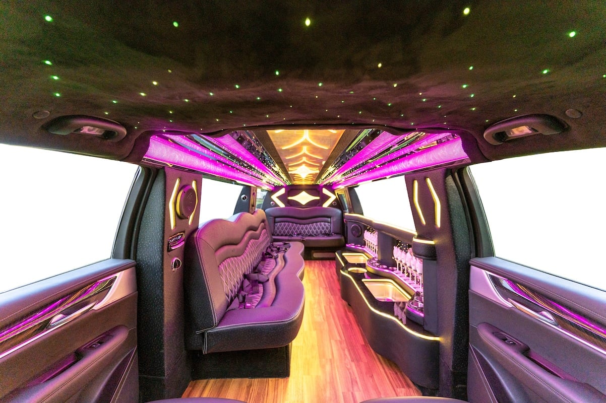 White Cadillac Limousine 6