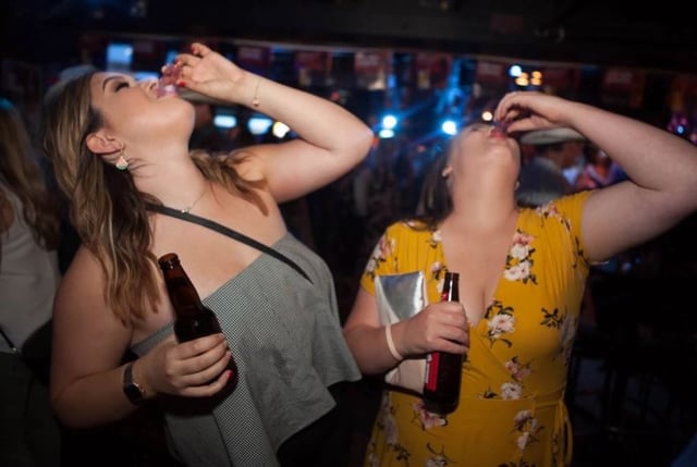 Ladies celebrating bachelorette party at ranchman's dancehall