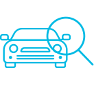 cartoon drawing of car with microscope